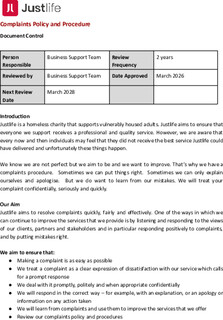 Complaints policy and procedure